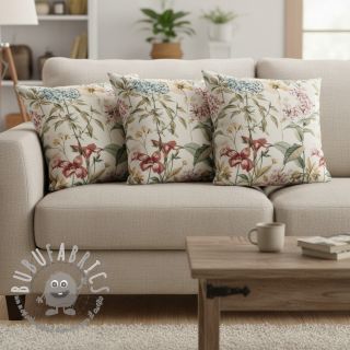 Tessuto decorativo Linenlook premium Flower Dreamy Field digital print