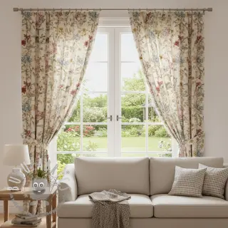 Tessuto decorativo Linenlook premium Flower Dreamy Field digital print