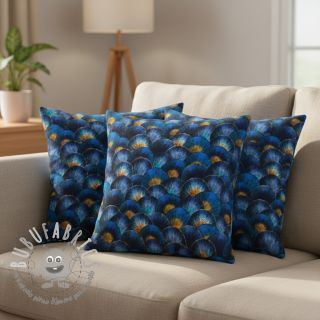 Tessuto decorativo Scale Peacock Feather digital print