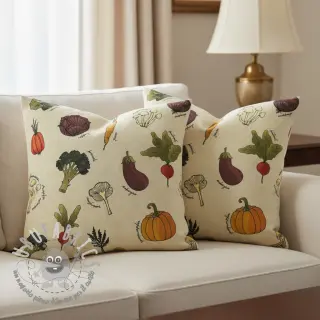 Tessuto decorativo Veggie Harvest Garden digital print