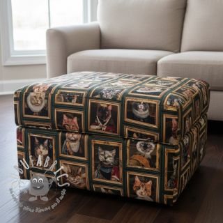 Tessuto decorativo Cats Golden Age digital print