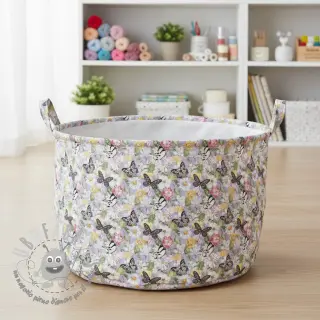 Tessuto decorativo Genoveva butterfly lila digital print
