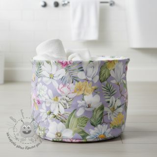 Tessuto decorativo Genoveva flower lila digital print