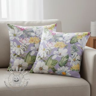Tessuto decorativo Genoveva flower lila digital print