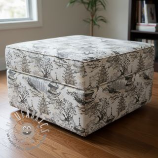 Tessuto decorativo Haru beige digital print