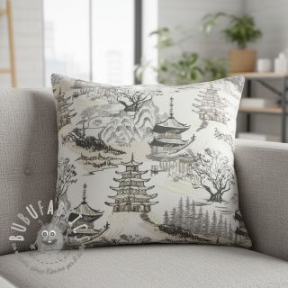 Tessuto decorativo Haru beige digital print