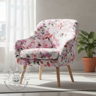 Tessuto decorativo Batia blanco digital print