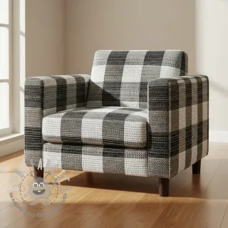 Tessuto decorativo jacquard TWEED allover graphite