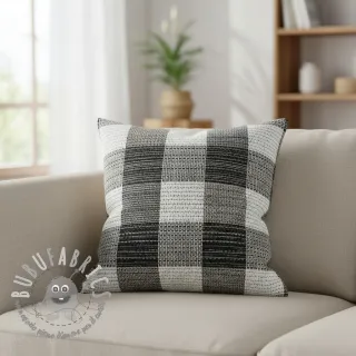Tessuto decorativo jacquard TWEED allover graphite