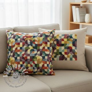 Tessuto decorativo GOBELIN Graphic retro shapes