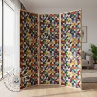 Tessuto decorativo GOBELIN PREMIUM Graphic retro shapes