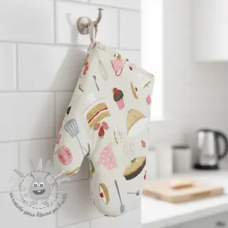 Tessuto decorativo premium Baking sweet recipe