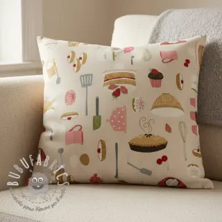 Tessuto decorativo premium Baking sweet recipe
