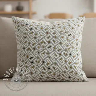 Tessuto decorativo jacquard Pagne allover jaune
