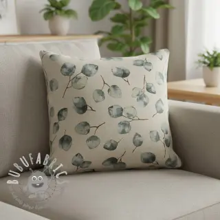 Tessuto decorativo Eucalyptus watercolour branch