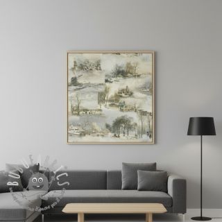 Tessuto decorativo Winter landscape digital print