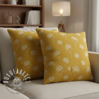 Tessuto decorativo Linenlook Elegant dandelion golden yellow