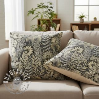 Tessuto decorativo jacquard Boho leaves