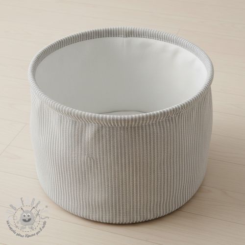 Tessuto decorativo DOBBY Colored stripe grey