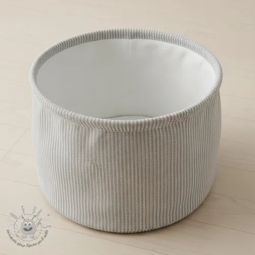 Tessuto decorativo DOBBY Colored stripe grey