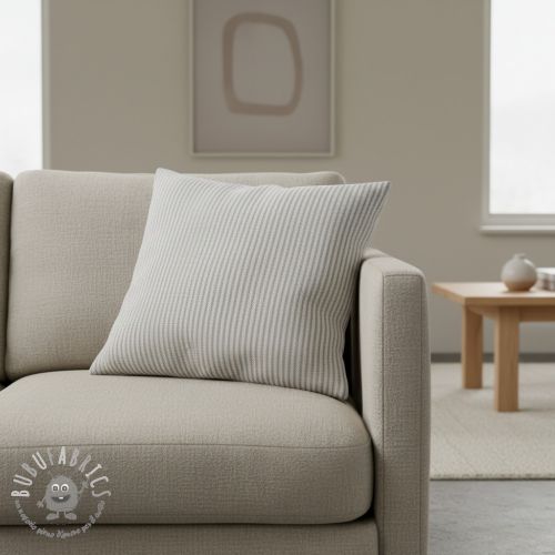 Tessuto decorativo DOBBY Colored stripe grey