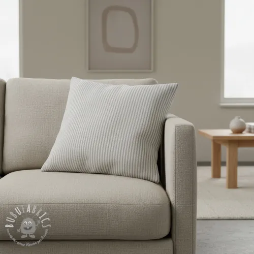 Tessuto decorativo DOBBY Colored stripe grey