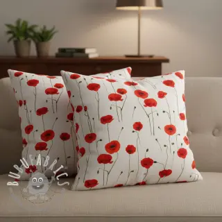 Tessuto decorativo premium Poppy field
