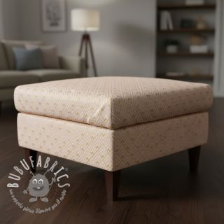 Tessuto decorativo Linenlook Art deco cubes rose metallic premium