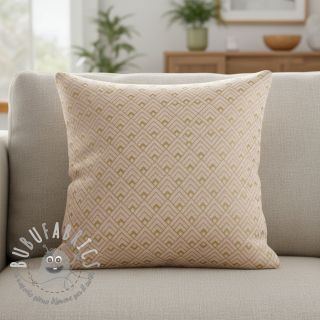 Tessuto decorativo Linenlook Art deco cubes rose metallic premium