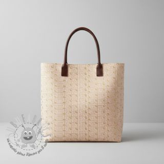 Tessuto decorativo Linenlook Art deco cubes rose metallic premium