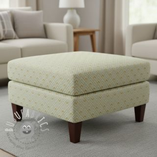 Tessuto decorativo Linenlook Art deco cubes mint metallic premium