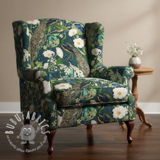 Tessuto decorativo premium Peacock butterfly chique digital print