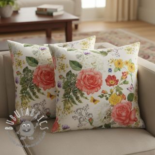 Tessuto decorativo con trattamento al teflon ROSE GARDEN