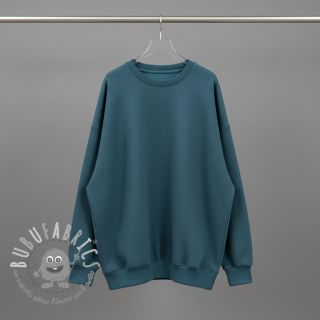 Felpa garzata MELANGE dark petrol