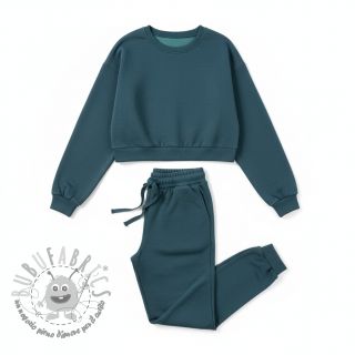 Felpa garzata MELANGE dark petrol