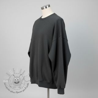 Felpa garzata MELANGE dark grey