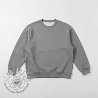 Felpa garzata MELANGE middle grey