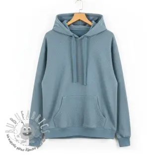 Felpa garzata MELANGE old blue