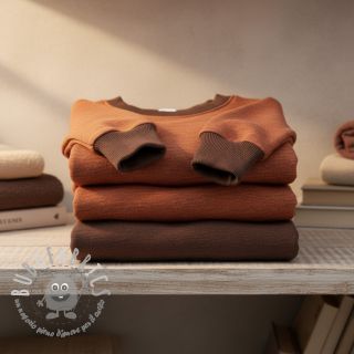 Felpa garzata MELANGE brick