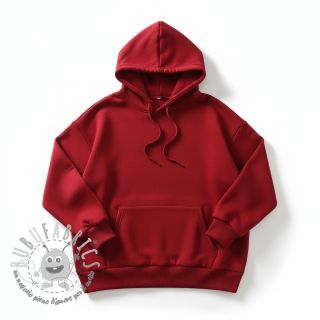 Felpa garzata dark red