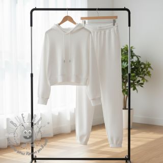 Felpa garzata optical white