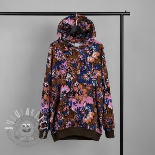 Felpa Flowers Mici brown digital print