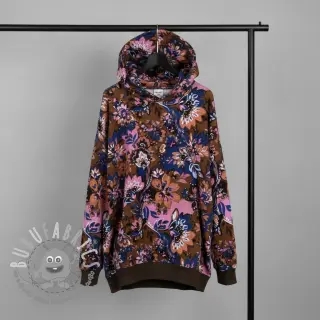 Felpa Flowers Mici brown digital print