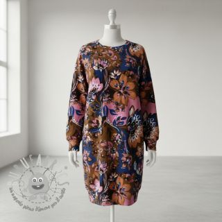 Felpa Flowers Mici brown digital print