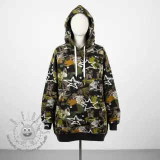 Felpa Graffiti army green digital print