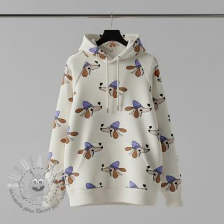 Felpa Dogs and hearts off white