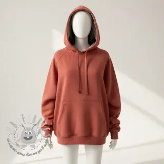 Felpa garzata JOGGING henna melange