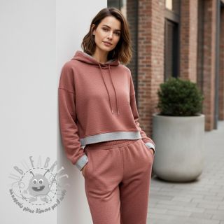 Felpa garzata JOGGING henna melange