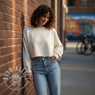 Felpa garzata JOGGING white