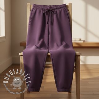 Felpa garzata JOGGING dark purple